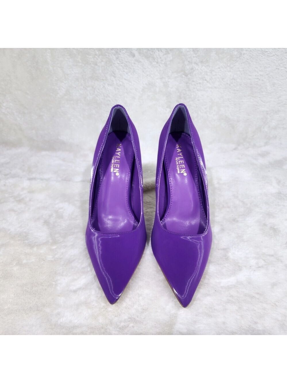 NIB Luminous Purple High Heel Stiletto Pumps Evening Party Shoes - Picture 5 of 5